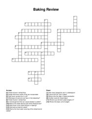 Baking Review crossword puzzle