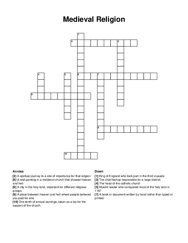 Medieval Religion crossword puzzle