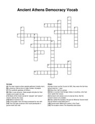 Ancient Athens Democracy Vocab crossword puzzle