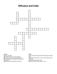 Diffusion and Cells crossword puzzle