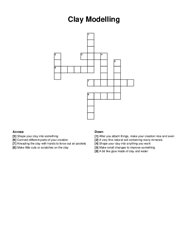 Clay Modelling crossword puzzle