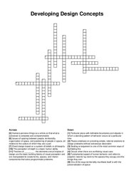 Developing Design Concepts crossword puzzle