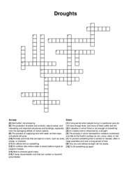 Droughts crossword puzzle