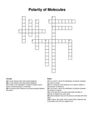 Polarity of Molecules crossword puzzle