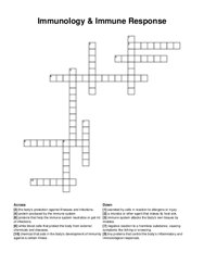 Immunology & Immune Response crossword puzzle