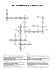 Self Awareness and Motivation crossword puzzle