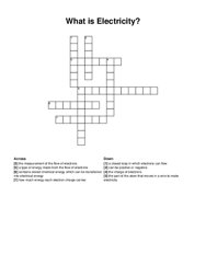 What is Electricity? crossword puzzle