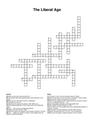 The Liberal Age crossword puzzle