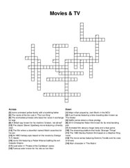 Movies & TV crossword puzzle