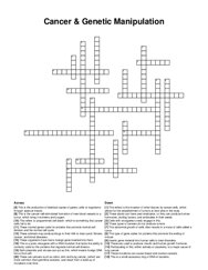 Cancer & Genetic Manipulation crossword puzzle