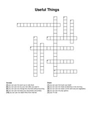 Useful Things crossword puzzle