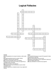 Logical Fallacies crossword puzzle