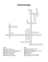 Endocrinology crossword puzzle