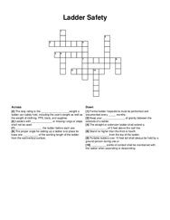Ladder Safety crossword puzzle