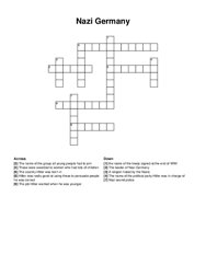 Nazi Germany crossword puzzle