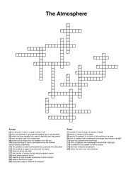 The Atmosphere crossword puzzle