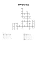 OPPOSITES crossword puzzle