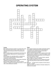 OPERATING SYSTEM crossword puzzle