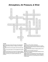 Atmosphere, Air Pressure, & Wind crossword puzzle