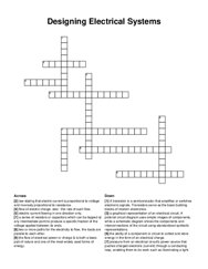 Designing Electrical Systems crossword puzzle