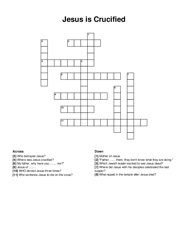 Jesus is Crucified crossword puzzle