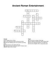 Ancient Roman Entertainment crossword puzzle