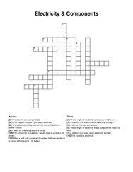 Electricity & Components crossword puzzle