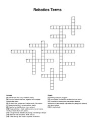 Robotics Terms crossword puzzle