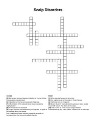 Scalp Disorders crossword puzzle