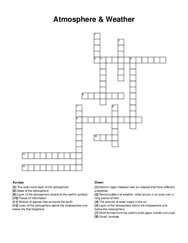 Atmosphere & Weather crossword puzzle