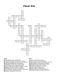 Visual Arts crossword puzzle