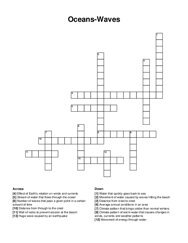 Oceans-Waves crossword puzzle