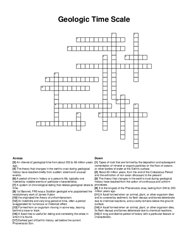 Geologic Time Scale crossword puzzle