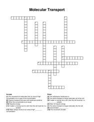 Molecular Transport crossword puzzle