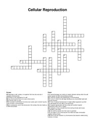 Cellular Reproduction crossword puzzle