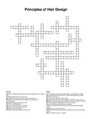 Principles of Hair Design crossword puzzle