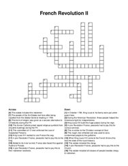 French Revolution II crossword puzzle