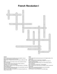 French Revolution I crossword puzzle