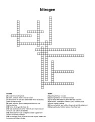 Nitrogen crossword puzzle