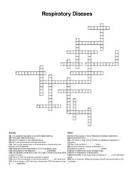 Respiratory Diseaes crossword puzzle