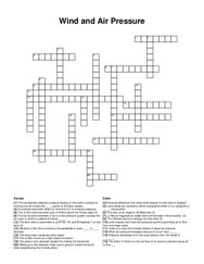 Wind and Air Pressure crossword puzzle