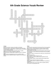 6th Grade Science Vocab Review crossword puzzle