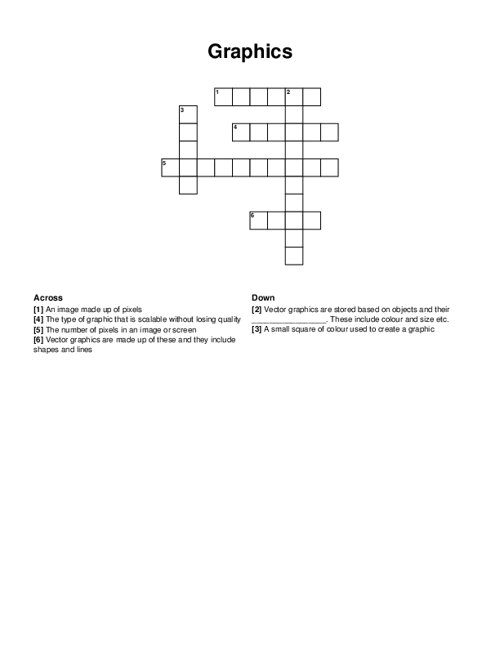 Graphics Crossword Puzzle