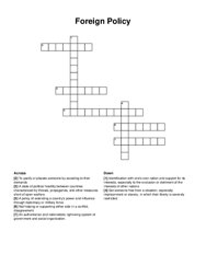 Foreign Policy crossword puzzle