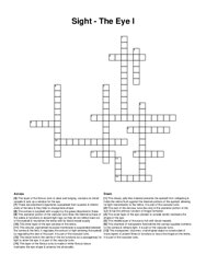 Sight - The Eye I crossword puzzle