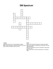 EM Spectrum crossword puzzle