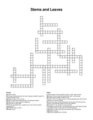 Stems and Leaves crossword puzzle