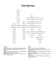 Civil Service crossword puzzle