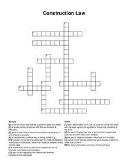 Construction Law crossword puzzle