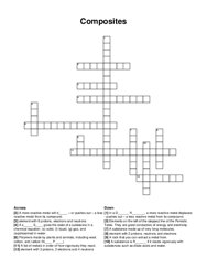 Composites crossword puzzle